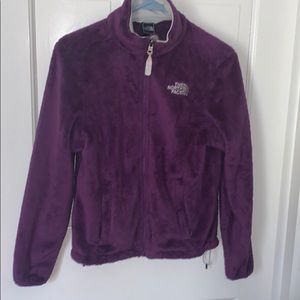 Purple Fuzzy North Face Jacket
